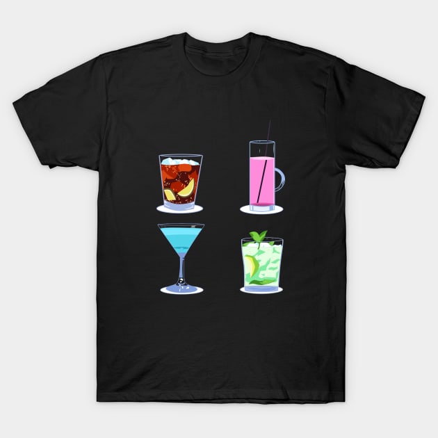 Cocktails T-Shirt by MigiDesu